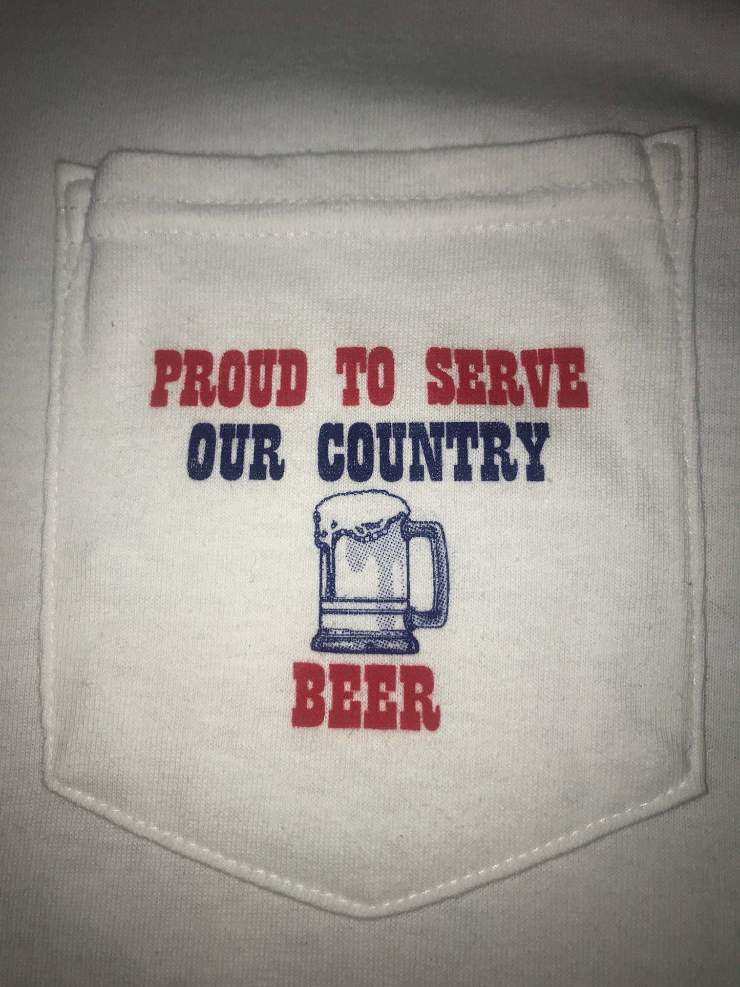 Brass Balls Red, White & Brew Pocket Tee Shirt image 1