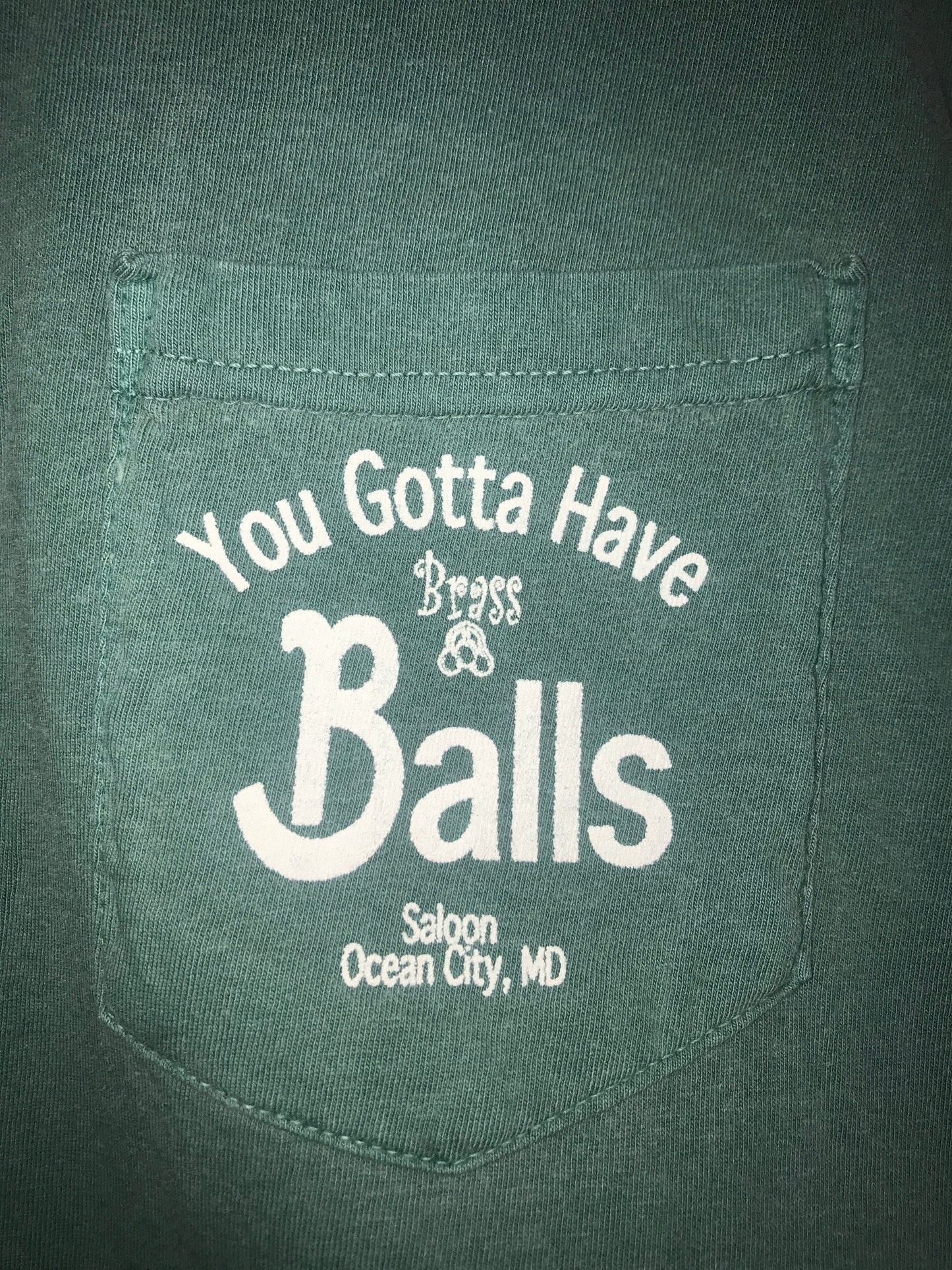 Gotta Have Brass Balls Garment Dyed Pocket Tee Shirt image 1