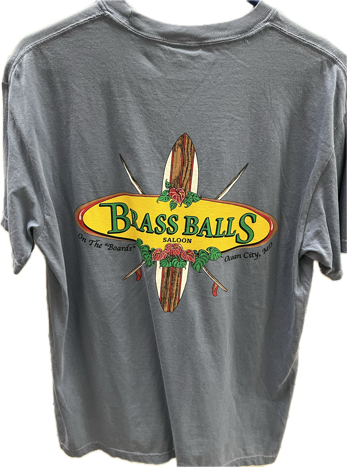 Brass Balls Surf board (T-shirt)