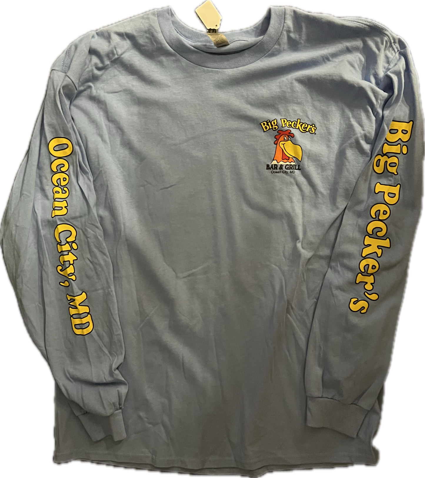 Big Pecker's Original Long Sleeve t-shirt with Sleeve Prints