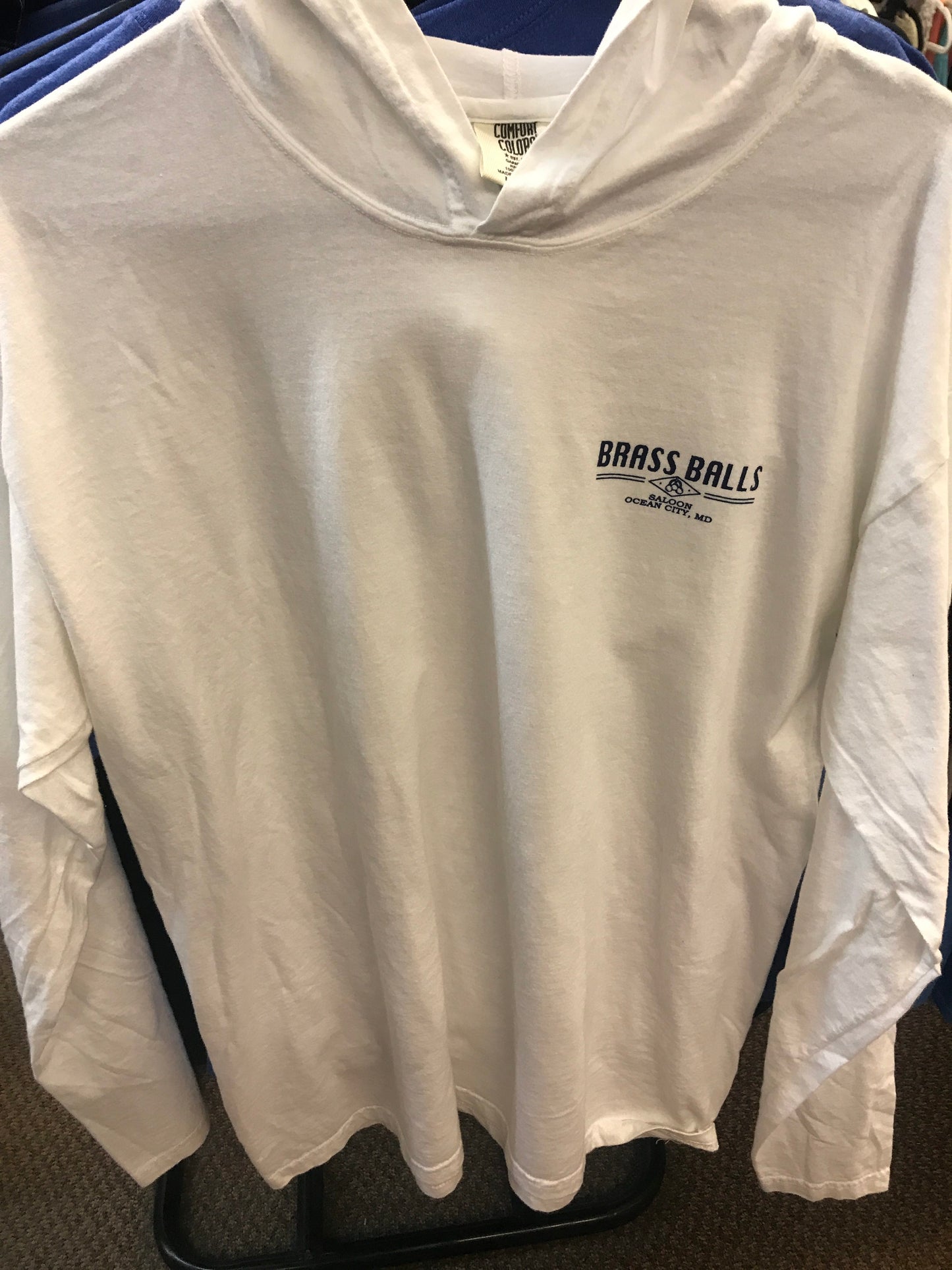 Brass Balls Diamond Hooded Long Sleeve Tee Shirt image 5