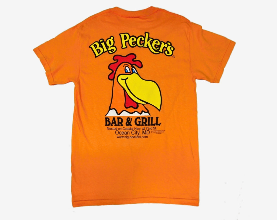 Big Pecker's Original Tee Shirt - Large, Tangerine image
