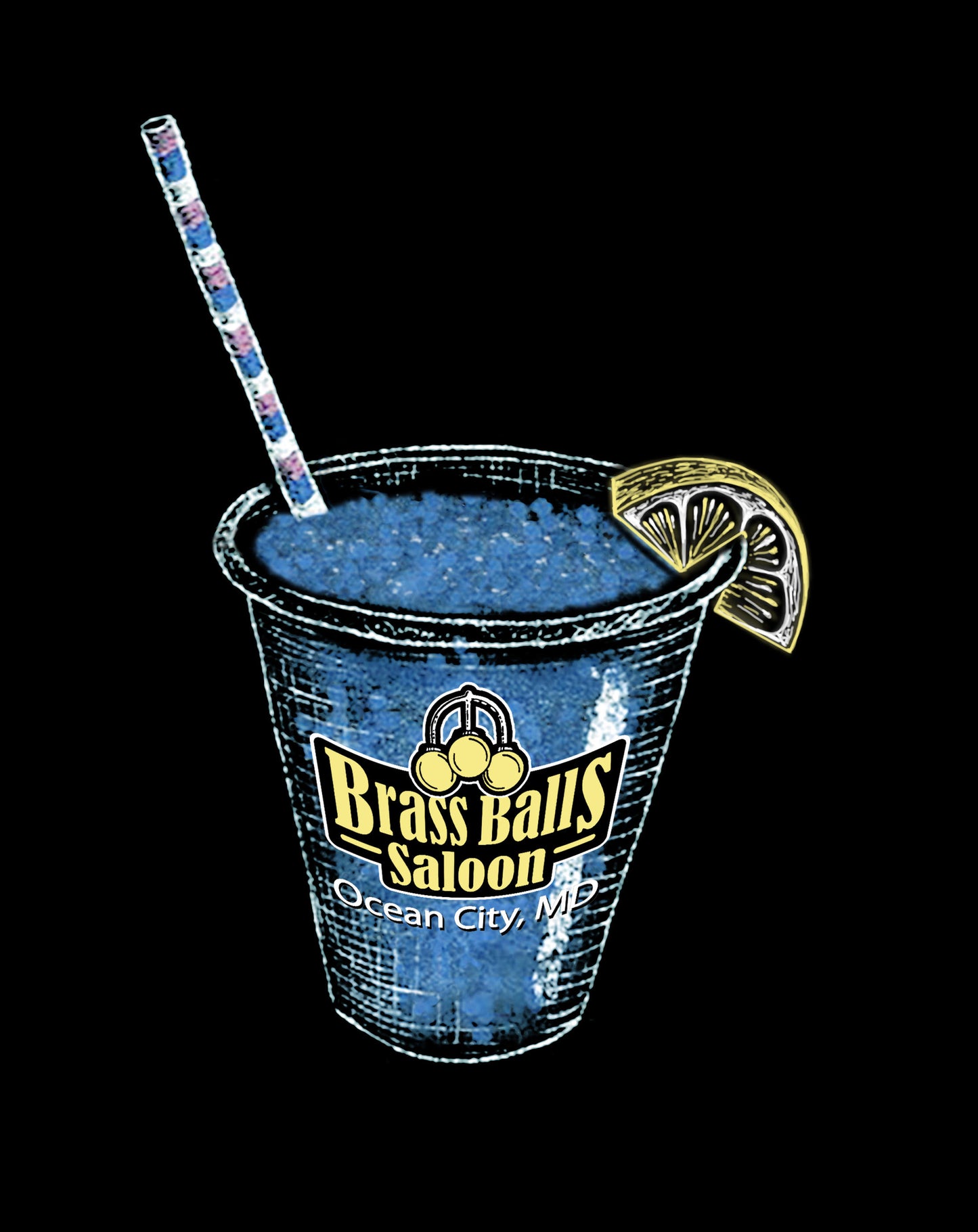 Brass Balls Saloon BLUE BALLS Drink Shirt